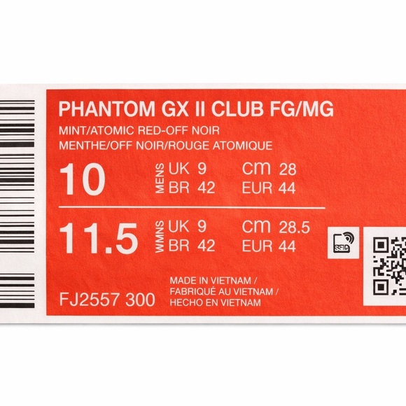 Nike Phantom GX II Club FG/MG Soccer Cleats Mad Energy Pack Mint Red NEW W Tags.